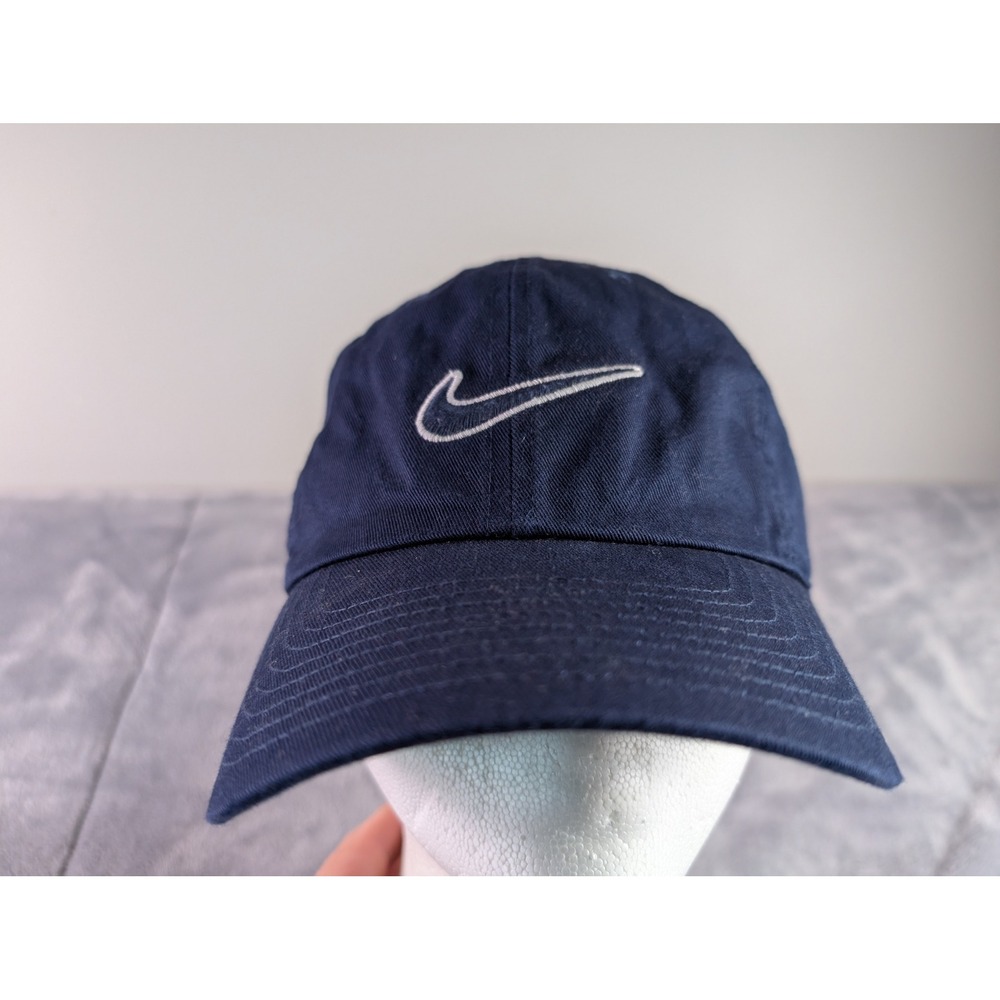 Nike Heritage 86 Adjustable Baseball Cap Navy Blue Embroidered Swoosh Hat 1Size